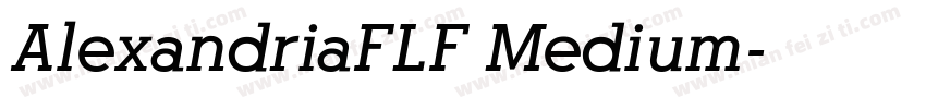 AlexandriaFLF Medium字体转换